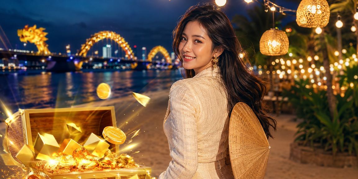 Người dùng sử dụng ứng dụng casino trực tuyến với nón lá tại Đà Nẵng