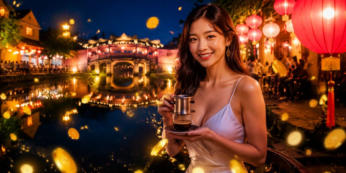 Người dùng thư giãn bên cốc cà phê tại Hội An trước khi tham gia cá cược có kiểm soát