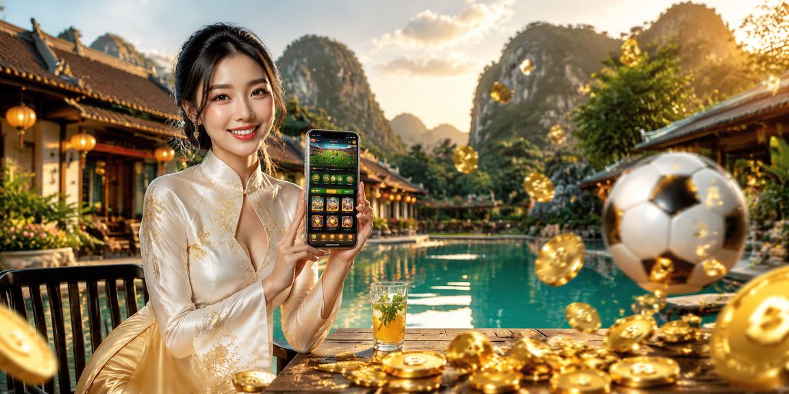 Người phụ nữ áo dài sử dụng ứng dụng casino tại Ninh Bình